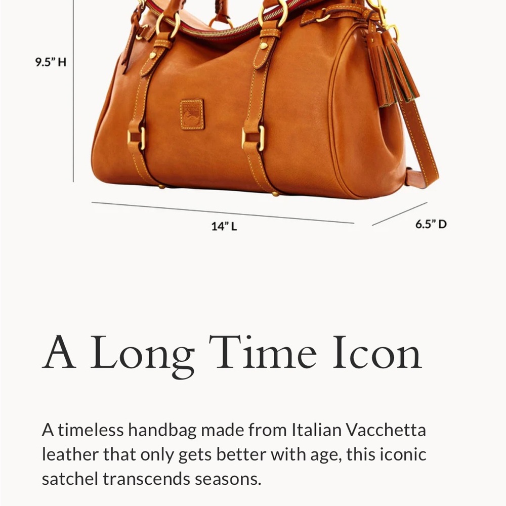 Dooney & Bourke red Leather Satchel - Picture 14 of 15